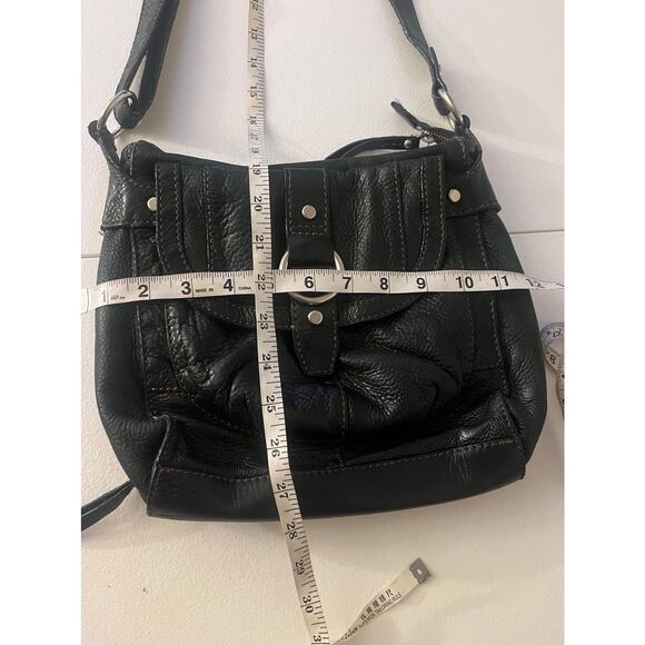 Fossil black leather crossbody bag - Picture 6 of 10